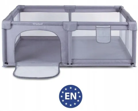 KOJEC PLAC ZABAW BASEN KIDWELL FANKO SZARY GREY 120x180 LEKKI + TORBA