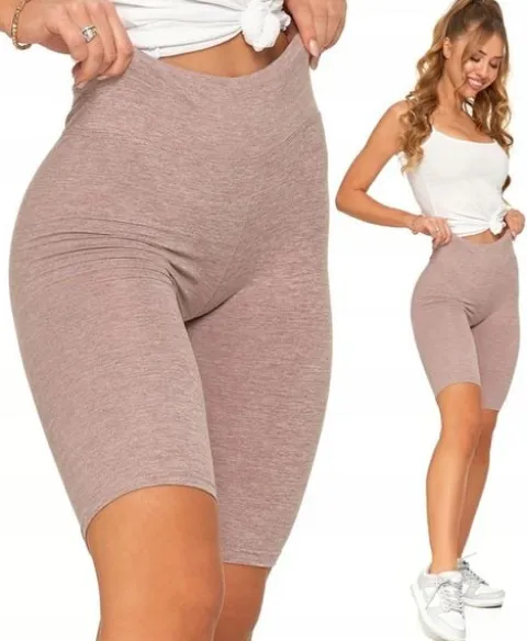 KOLARKI Krótkie Legginsy Wysoki Stan Kryjące Wygodne Gładkie MORAJ L/XL