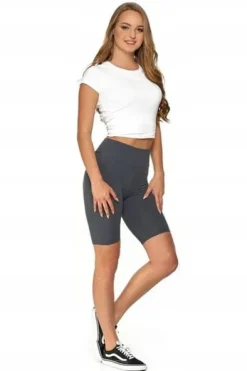 Kolarki Krótkie Legginsy Wysoki Stan Kryjące Gładkie Wygodne MORAJ L/XL