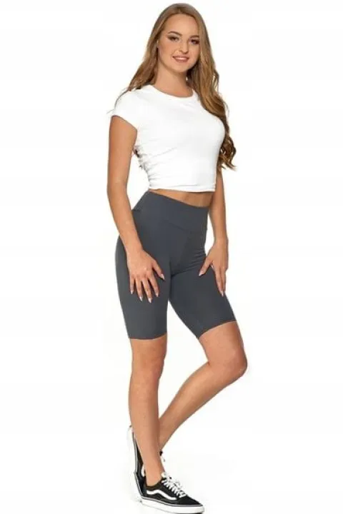 Kolarki Krótkie Legginsy Wysoki Stan Kryjące Gładkie Wygodne MORAJ L/XL