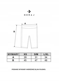 KOLARKI LEGGINSY GETRY DAMSKIE KRÓTKIE Z WYSOKIM STANEM W PRĄŻEK MORAJ S/M