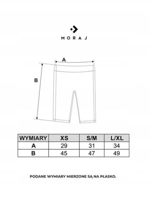 KOLARKI LEGGINSY GETRY DAMSKIE KRÓTKIE Z WYSOKIM STANEM W PRĄŻEK MORAJ S/M