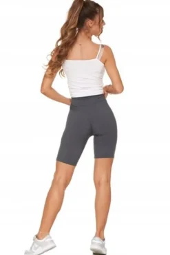KOLARKI LEGGINSY GETRY DAMSKIE KRÓTKIE Z WYSOKIM STANEM W PRĄŻEK MORAJ S/M