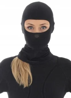 Kominiarka Termoaktywna Czarna BRUBECK Bezszwowa z Polimadu S/M