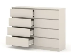 Komoda MAJA S8 140 cm kaszmir 8 szuflad