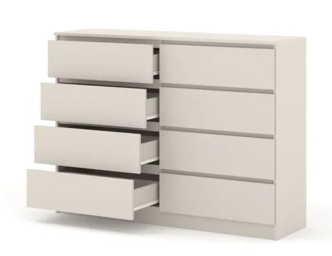 Komoda MAJA S8 140 cm kaszmir 8 szuflad