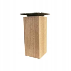 Komplet 4 x nogi meblowe drewniane bukowe surowe KWADRATOWA 20 cm MOCOWANIA