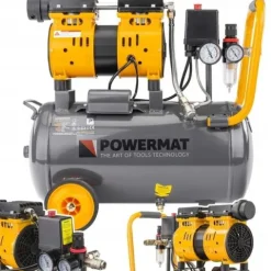 KOMPRESOR BEZOLEJOWY 24L SPRĘŻARKA 8 BAR 220l/min 230V SEPARATOR CICHY 59dB
