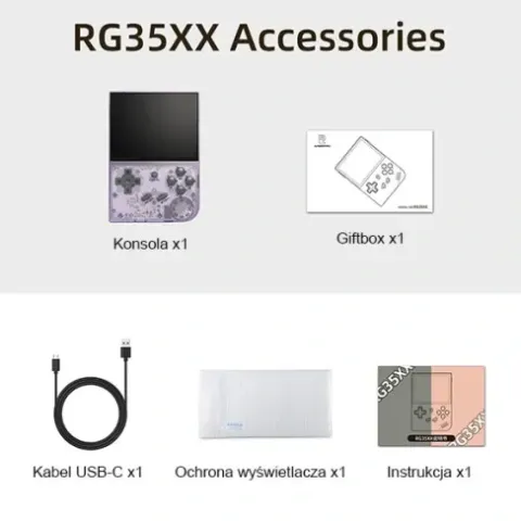 Konsola Anbernic RG35XX fioletowa , Z POLSKI