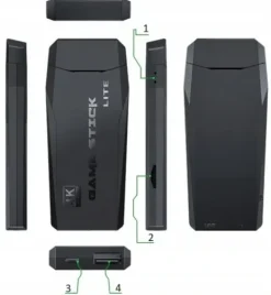 KONSOLA HDMI GAME BOX EMULATOR TV + 2 KONTROLERY POD TELEWIZOR DLA DZIECI