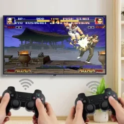 KONSOLA RETRO GRA TELEWIZYJNA BEZPRZEWODOWE 2 PADY 10000 GIER EMULATOR