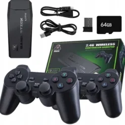 KONSOLA RETRO GRA TELEWIZYJNA BEZPRZEWODOWA HDMI +2PADY TV WIFI +20000 GIER