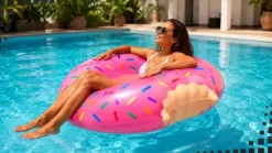 Koło do pływania dmuchane duże materac do wody basenu donut kółko 120cm xxl