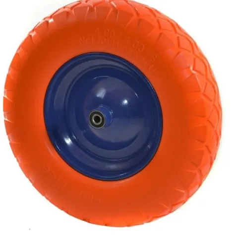 KOŁO DO TACZKI PEŁNE PIANKOWE 400-8 400/8 400x8 PU Z OŚKĄ BEZDĘTKOWE