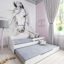 Łóżko podwójne BELLA2 160x80 białe