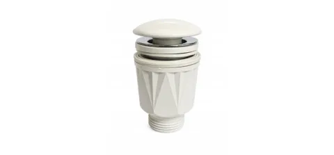 Korek umywalkowy automatyczny klik-klak ceramiczny biały uniwersalny