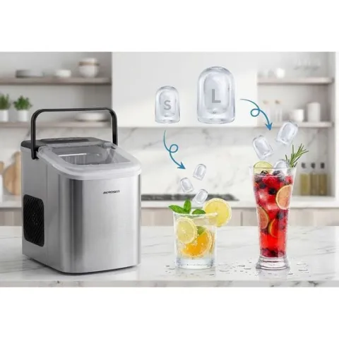 Kostkarka do lodu 1.1L/12kg Berdsen BD-420 srebrna