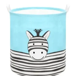 Kosz do przechowywania zabawek i ubrań pojemnik z uszami zebra