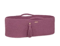 Kosz Mojżesza BOHO bawełniany Handmade z materacykiem - blossom