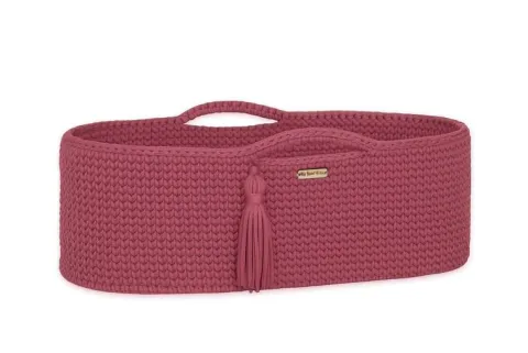 Kosz Mojżesza BOHO bawełniany Handmade z materacykiem - blossom