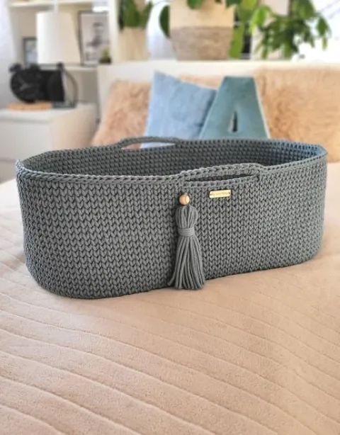 Kosz Mojżesza BOHO Handmade ze stojakiem - laurel