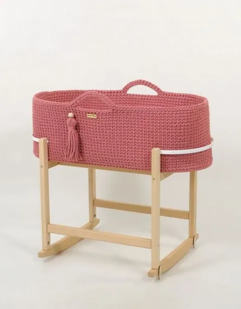 Kosz Mojżesza BOHO Handmade z kołyską - blossom