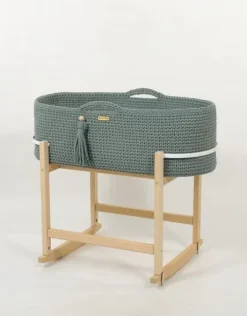Kosz Mojżesza BOHO Handmade z kołyską - laurel