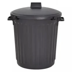 KOSZ NA ŚMIECI ECO 80L POLIPROPYLEN CZARNY FRANCUSKI