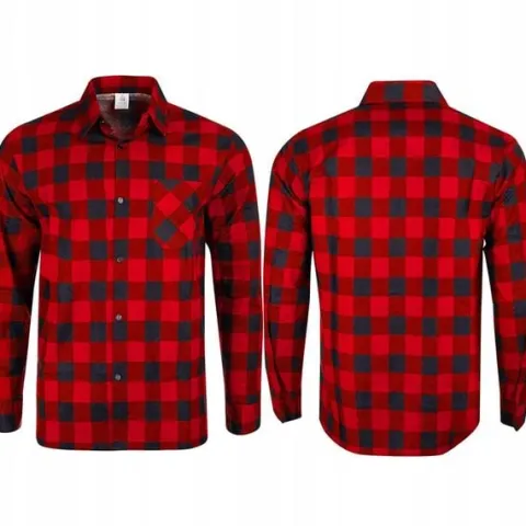 KOSZULA FLANELOWA CASUAL W KRATE MĘSKA 100% BAWEŁNA r. L
