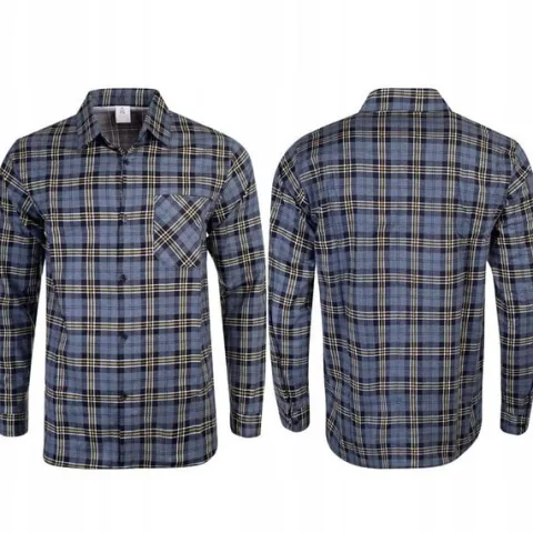 KOSZULA FLANELOWA CASUAL W KRATE MĘSKA 100% BAWEŁNA r. XXL