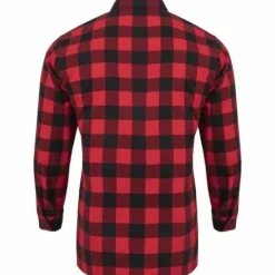 KOSZULA FLANELOWA W KRATĘ MĘSKA CASUAL CZERWONA JHK BAWEŁNA 100% XXL POLSK