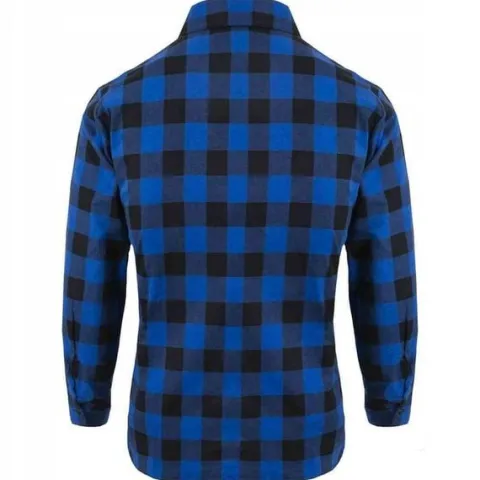 KOSZULA FLANELOWA W KRATĘ MĘSKA CASUAL NIEBIESKA JHK BAWEŁNA 100% POLSKA S