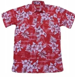 KOSZULA HAWAJSKA T-SHIRT HAWAJSKI KWIATY PAPUGIXXL
