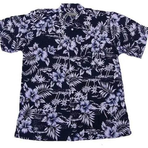 KOSZULA HAWAJSKA T-SHIRT HAWAJSKI KWIATY PAPUGI M