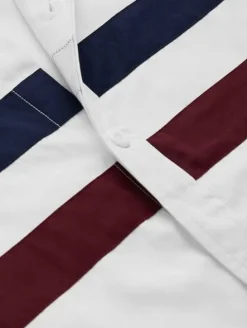 KOSZULA MĘSKA ZE STÓJKĄ W PASKI BIAŁA CASUAL SHEIN XL