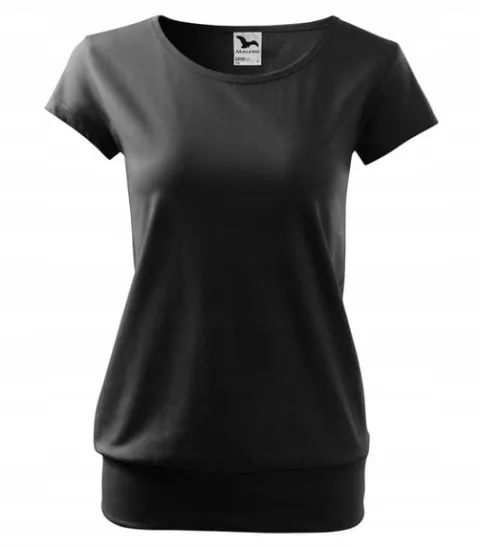 Koszulka bluzka damska t-shirt CITY czarny XL
