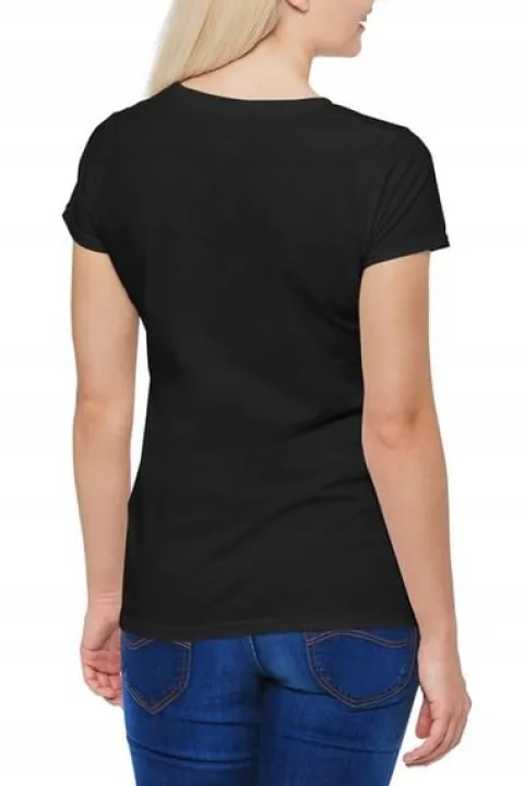 KOSZULKA DAMSKA TOMMY NEW YORK Z NADRUKIEM NAPISEM CZARNA BLUZKA T-SHIRT