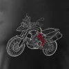 Koszulka motocyklowa z motocyklem na motor BMW GS 800 ADVENTURE męska czarna REGULAR S