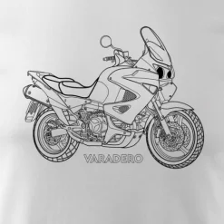 Koszulka motocyklowa z motocyklem Honda Varadero męska biały REGULAR M