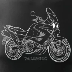 Koszulka motocyklowa z motocyklem Honda Varadero męska czarna REGULAR S