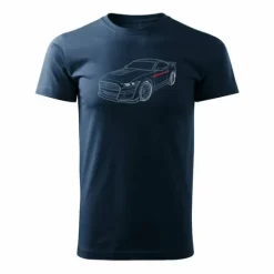 Koszulka motoryzacyjna z Fordem Mustangiem Ford Mustang Shelby GT F35 męska granatowa REGULAR S