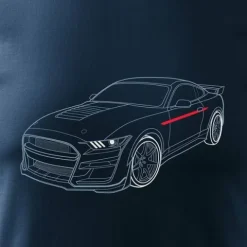 Koszulka motoryzacyjna z Fordem Mustangiem Ford Mustang Shelby GT F35 męska czarna REGULAR M