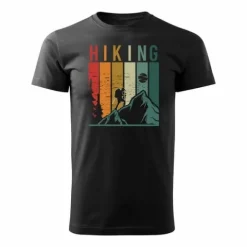 Koszulka outdoor w góry dla turysty namiot Tatry trekkingowa męska czarna REGULAR S