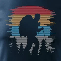 Koszulka outdoor w góry dla turysty namiot Tatry trekkingowa męska granatowa REGULAR S