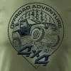 Koszulka rajdowa z jeepem jeep offroad off road off-road 4x4 męska khaki REGULAR XXL