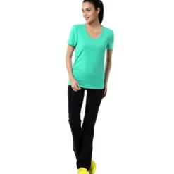 Koszulka Reebok Vneck damska sportowa termoaktywna t-shirt fitness S