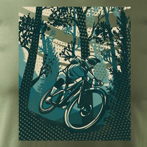 Koszulka rowerowa na rower z rowerem górskim MTB Góry Mountain Bike męska khaki REGULAR M