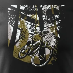 Koszulka rowerowa na rower z rowerem górskim MTB Góry Mountain Bike męska czarna REGULAR M