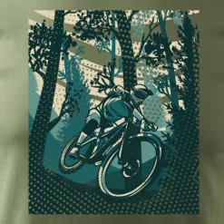 Koszulka rowerowa na rower z rowerem górskim MTB Góry Mountain Bike męska khaki REGULAR S