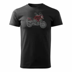Koszulka z motocyklem Honda VFR 800 X Stroke męska czarna REGULAR XL